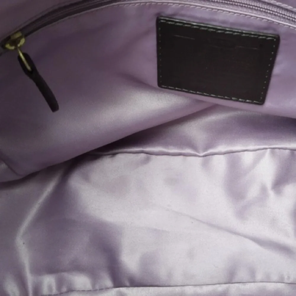 Coach Brown and Tan Signature Shoulder Bag with Leather Trim - Picture 7 of 10